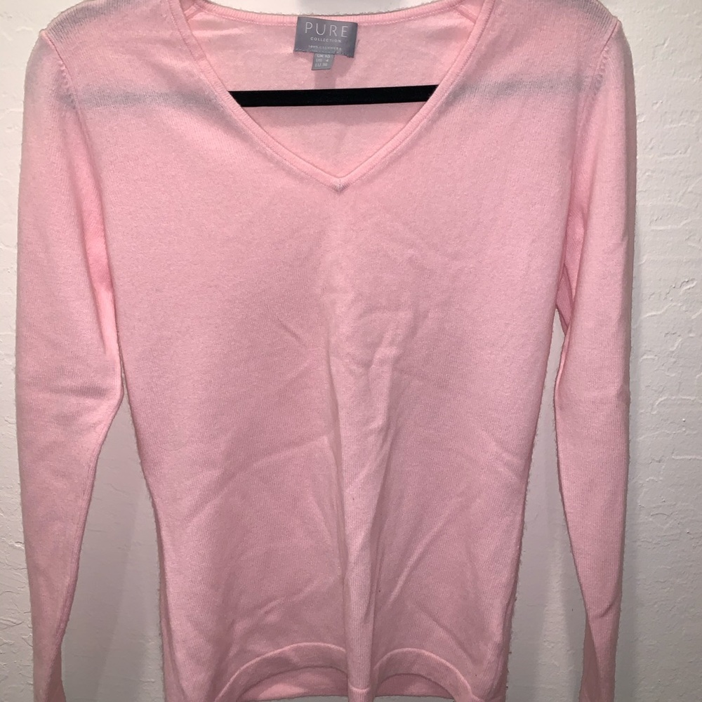 100% Cashmere Pink Sweater